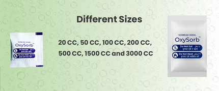Oxygen absorbers sizes